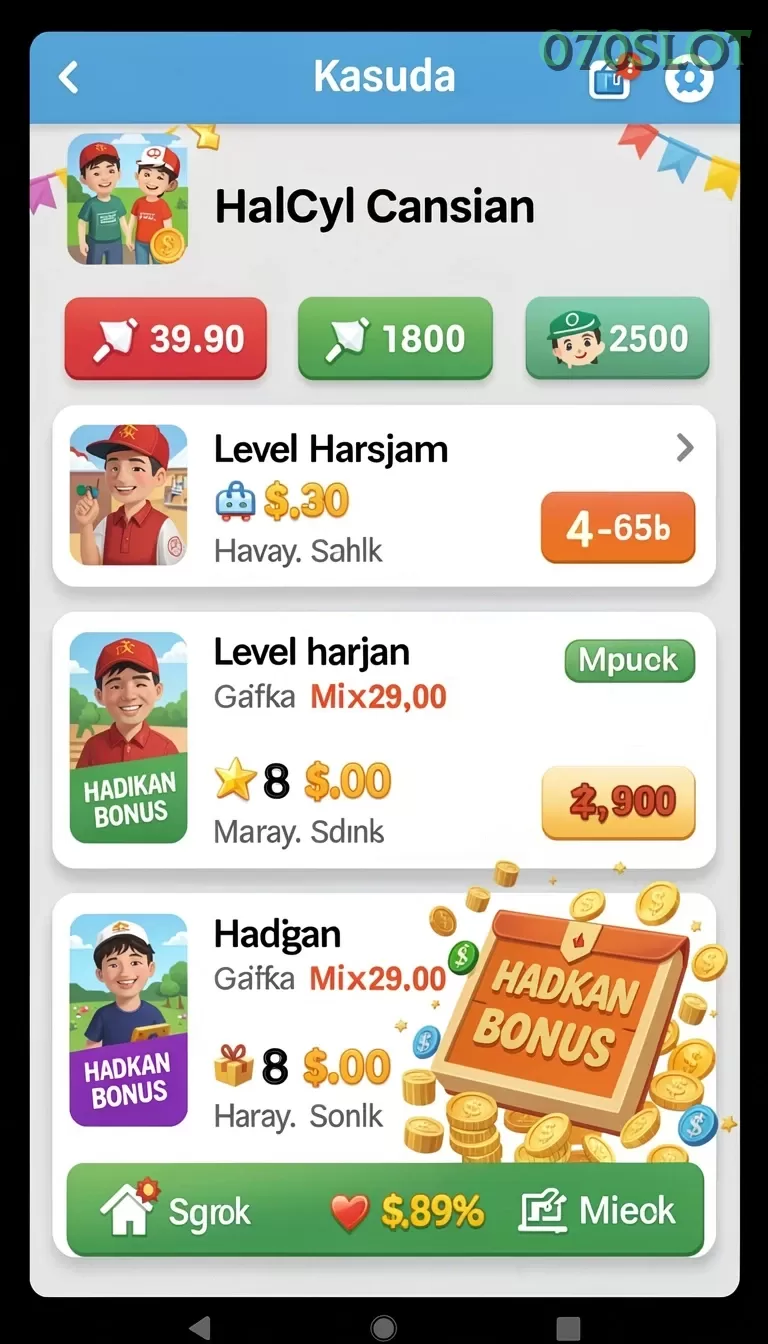 Cuplikan layar MEGA388 — menu navigasi