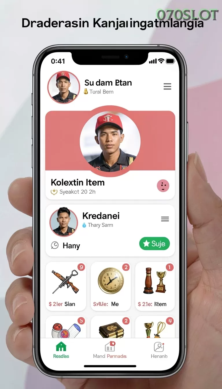 Cuplikan layar GN777 — menu navigasi